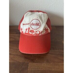 World of Coca-Cola Coke Atlanta Red Youth Baseball Cap Hat Souvenir 100% Cotton